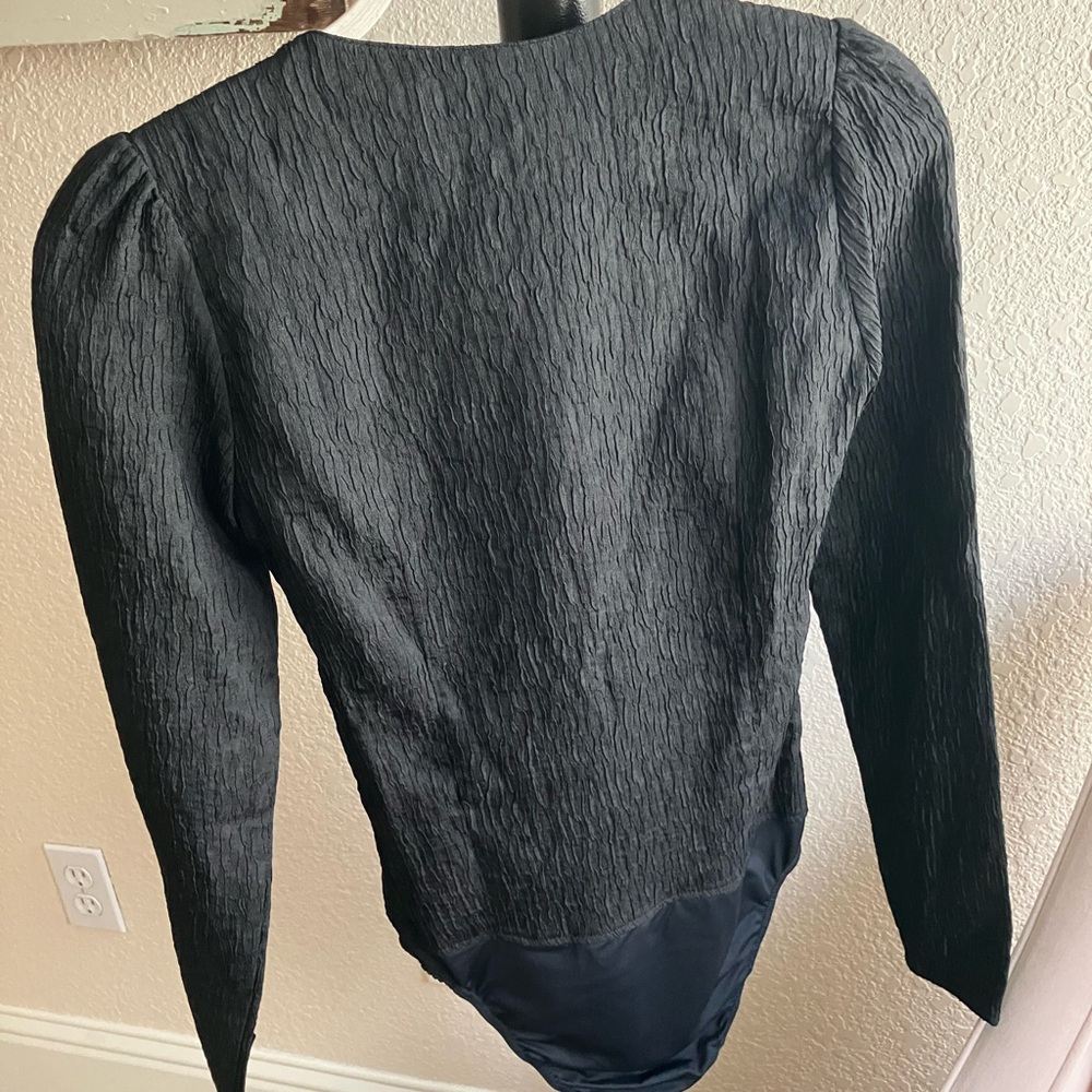 Zara Textured Fabric Bodysuit (Size Small) NWT - Picture 3 of 14